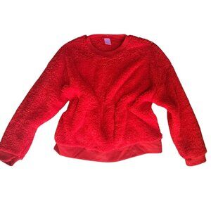 Secret Treasures Red Cozy Teddy Crew Neck Sweater